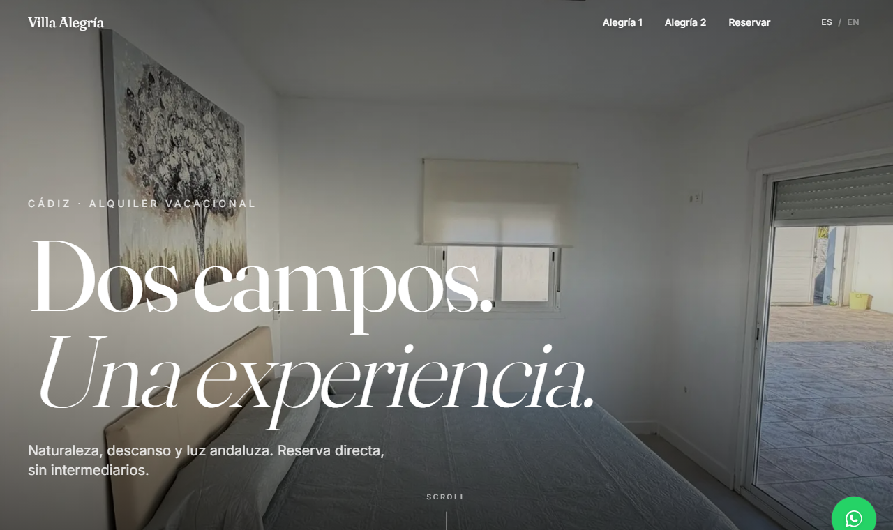 Web de Vacaciones Alegría